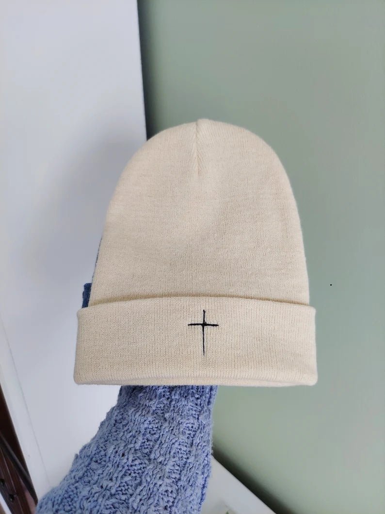 Cross Beanie - The Dragonfly Boutique