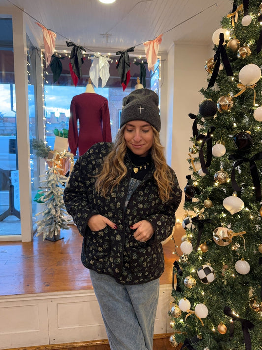 Cross Beanie - The Dragonfly Boutique