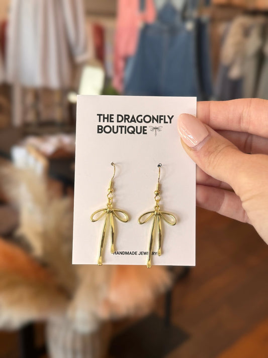 Dangly Bow Earring - The Dragonfly Boutique