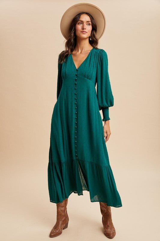 evergreen long sleeve dress Navy blue / S