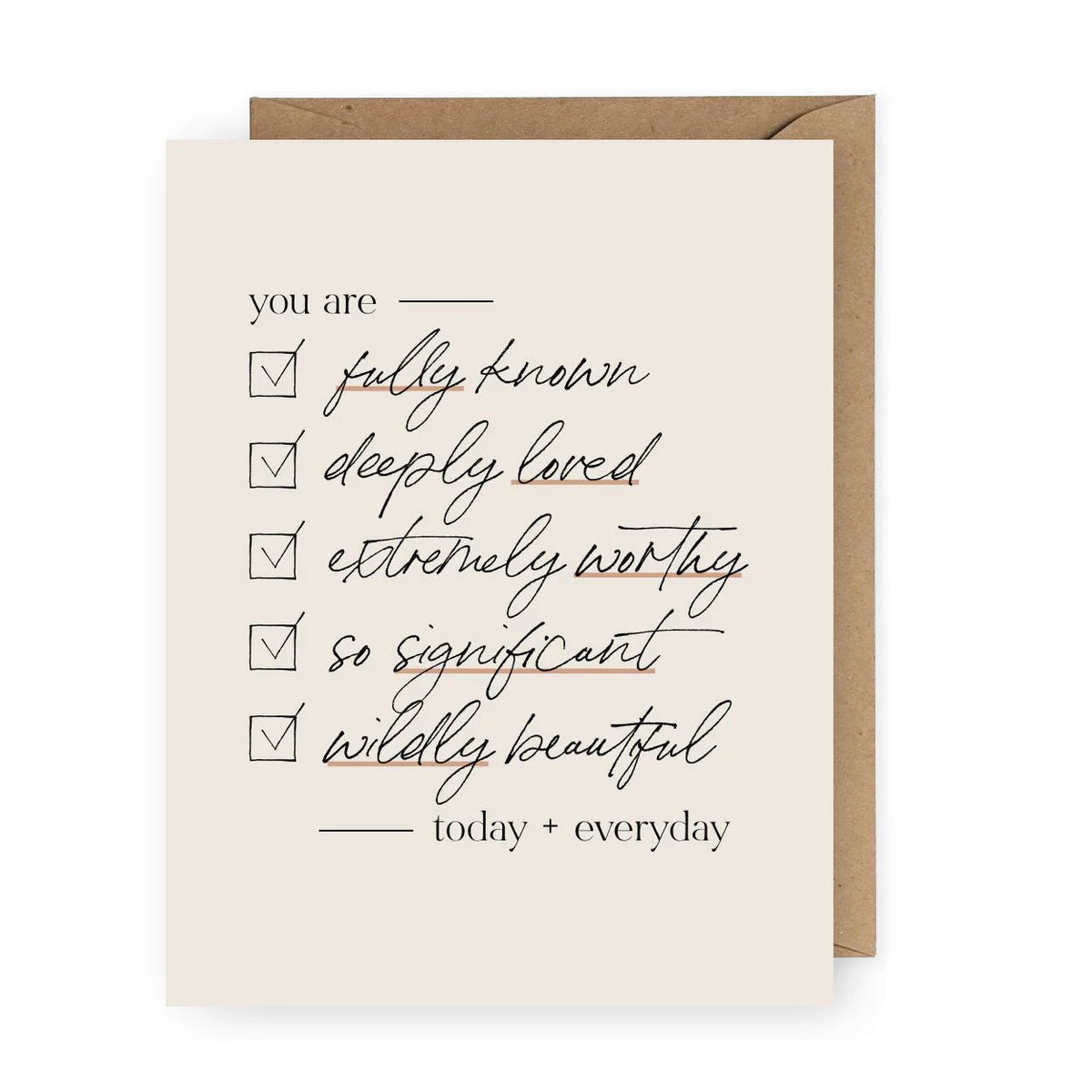 Fully Known, Deeply Loved Greeting Card - The Dragonfly Boutique