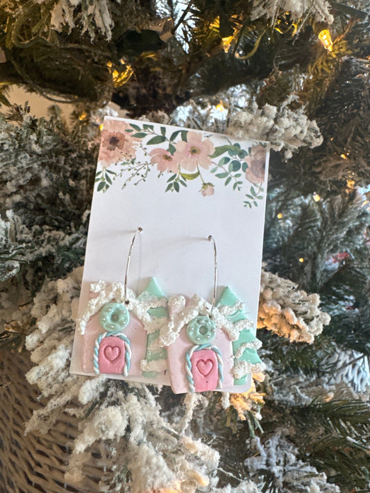 Gingerbread House Earrings (3 Styles) - The Dragonfly Boutique