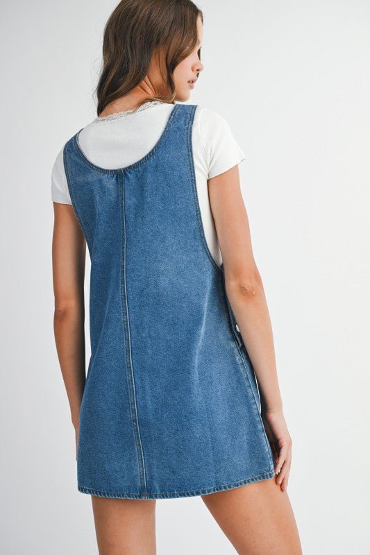 Hey There Pumpkin Denim Dress - The Dragonfly Boutique