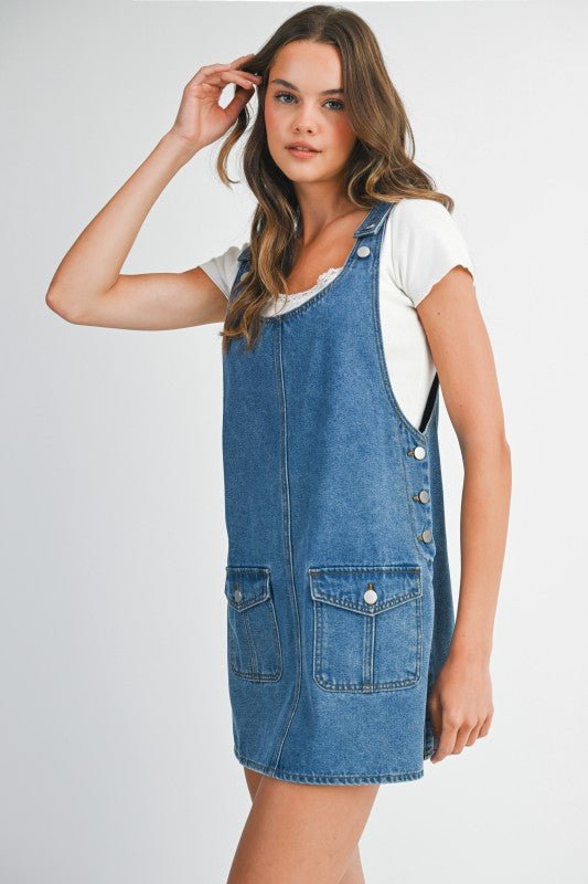 Hey There Pumpkin Denim Dress - The Dragonfly Boutique