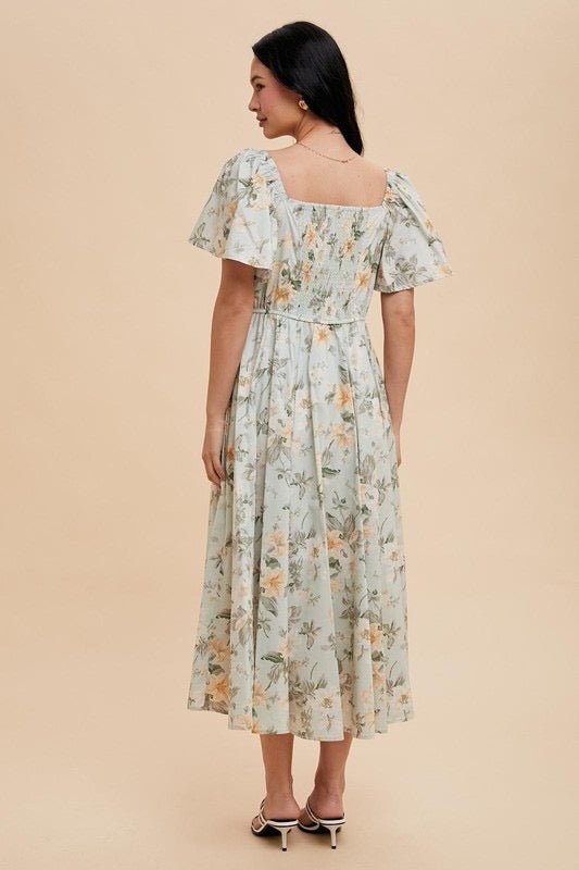 In the Garden Midi Dress - The Dragonfly Boutique