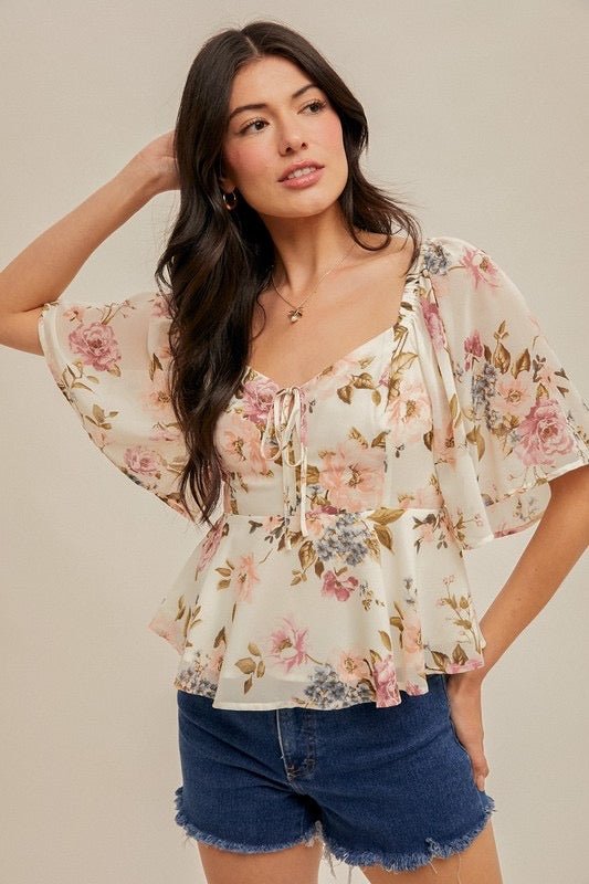 Picnic Day Floral Top - The Dragonfly Boutique