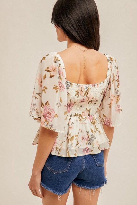 Picnic Day Floral Top - The Dragonfly Boutique