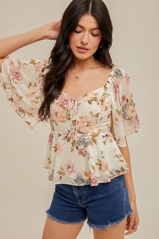 Picnic Day Floral Top - The Dragonfly Boutique