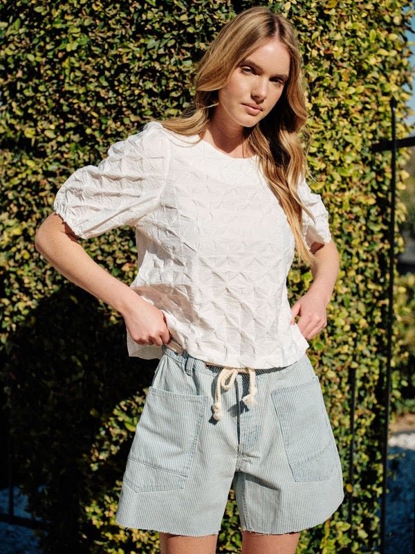 Sail Away Denim Barrel Shorts - The Dragonfly Boutique