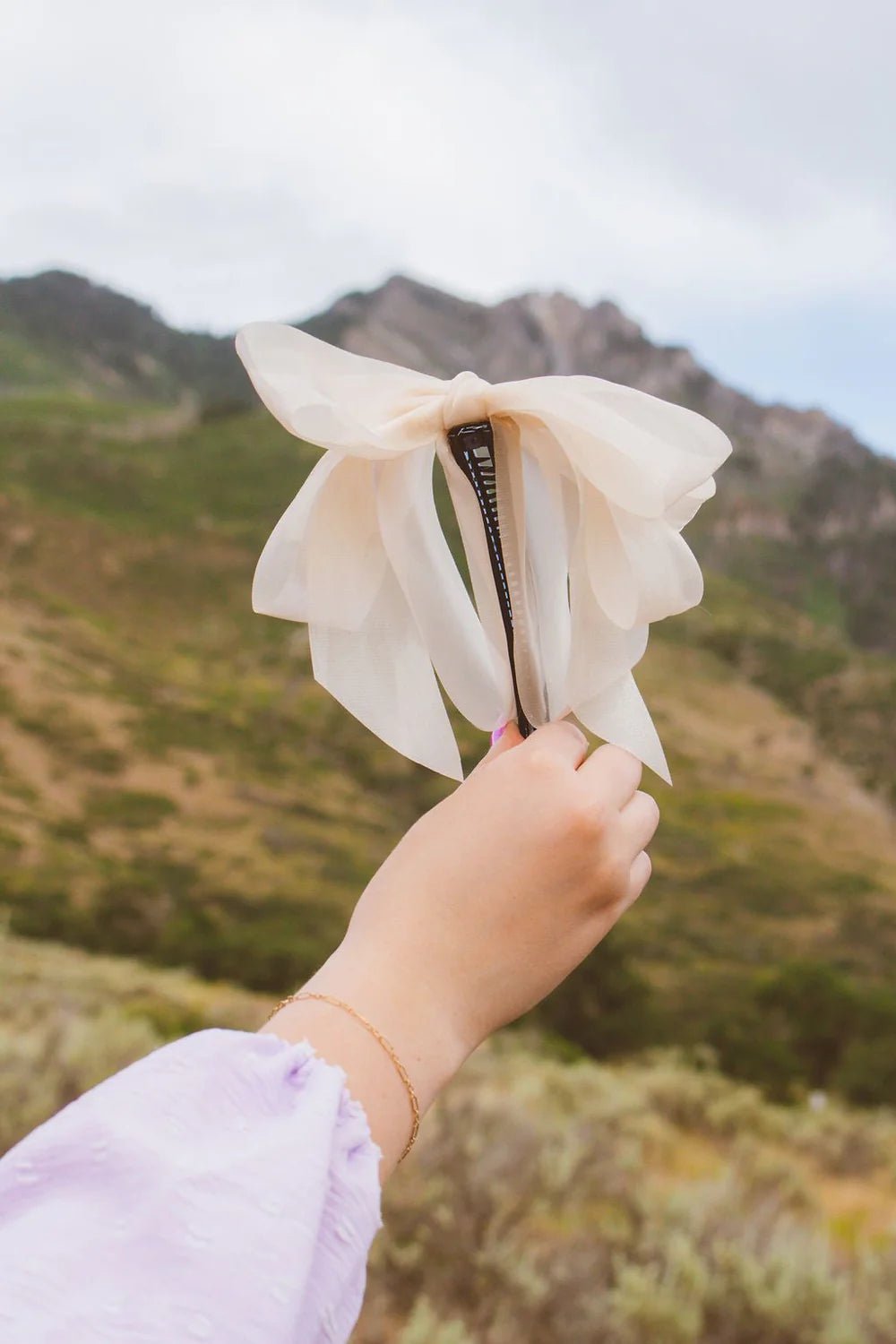 Sheer Bow Banana Clip - 2 Colors - The Dragonfly Boutique