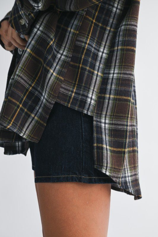 Sweet As Pie Flannel Top - The Dragonfly Boutique