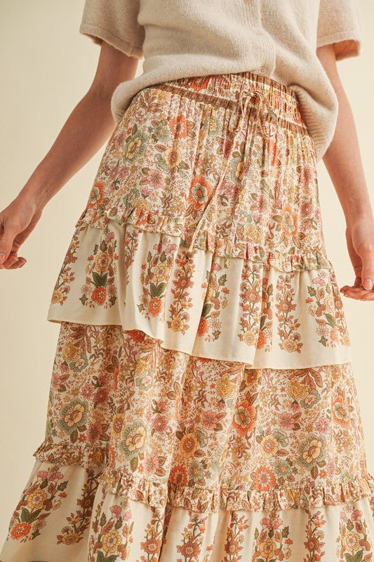 The Autumn Midi Skirt - The Dragonfly Boutique