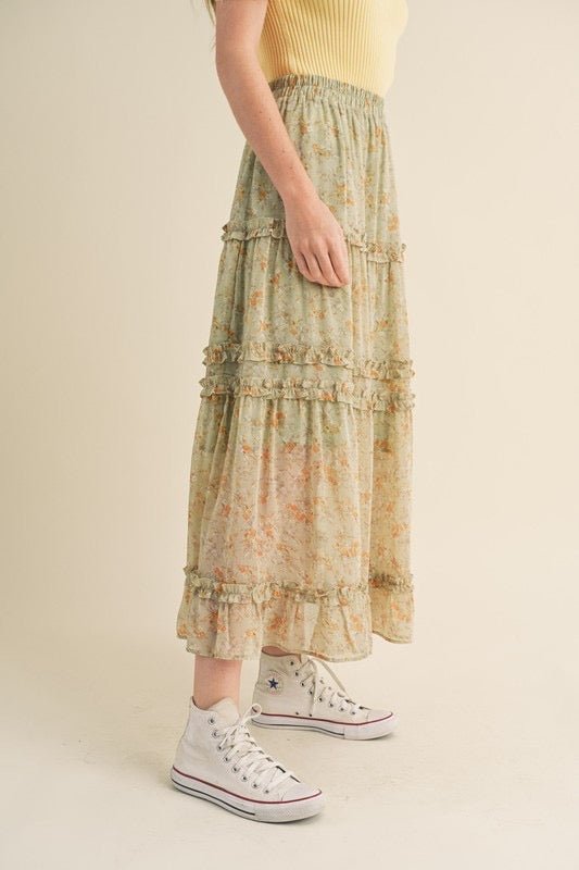 Wildflower Midi Skirt - The Dragonfly Boutique