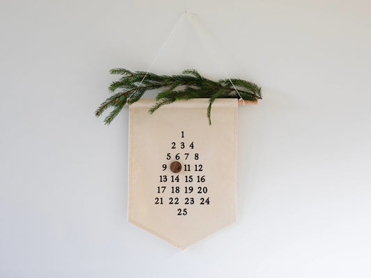 Advent Calendar Christmas Banner • Canvas & Wood - The Dragonfly Boutique