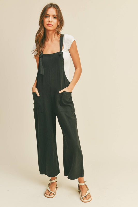 MMJU819 WASHED COTTON JUMPSUIT - The Dragonfly Boutique