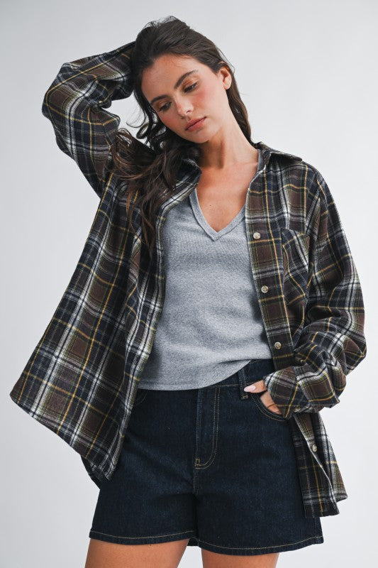 Sweet As Pie Flannel Top