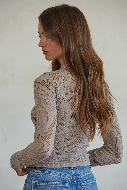 Changing Seasons Fishnet Layering Top