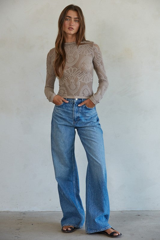 Changing Seasons Fishnet Layering Top