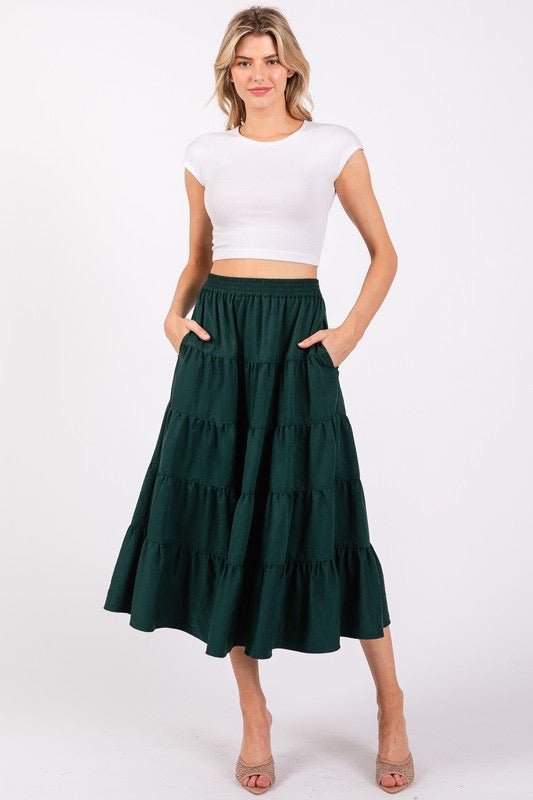 A Gift to You Midi Skirt - The Dragonfly Boutique