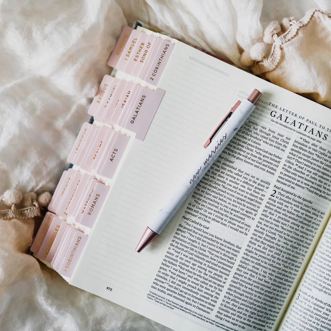 Blush Bible Tabs - The Dragonfly Boutique