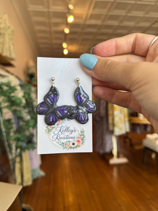 Butterfly Kisses Dangling Earring - The Dragonfly Boutique