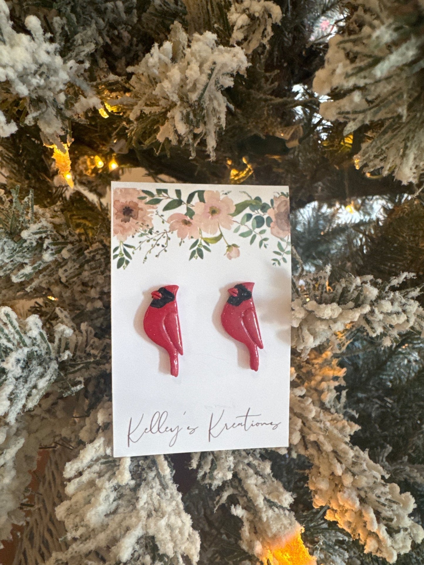 Cardinal Studs - The Dragonfly Boutique