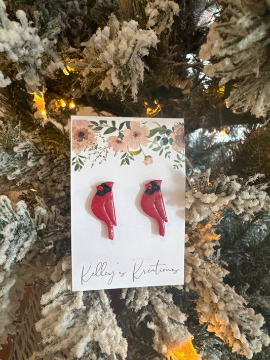 Cardinal Studs - The Dragonfly Boutique