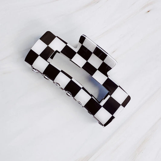 Checker Lovers Claw Clip - 3 COLORS - The Dragonfly Boutique