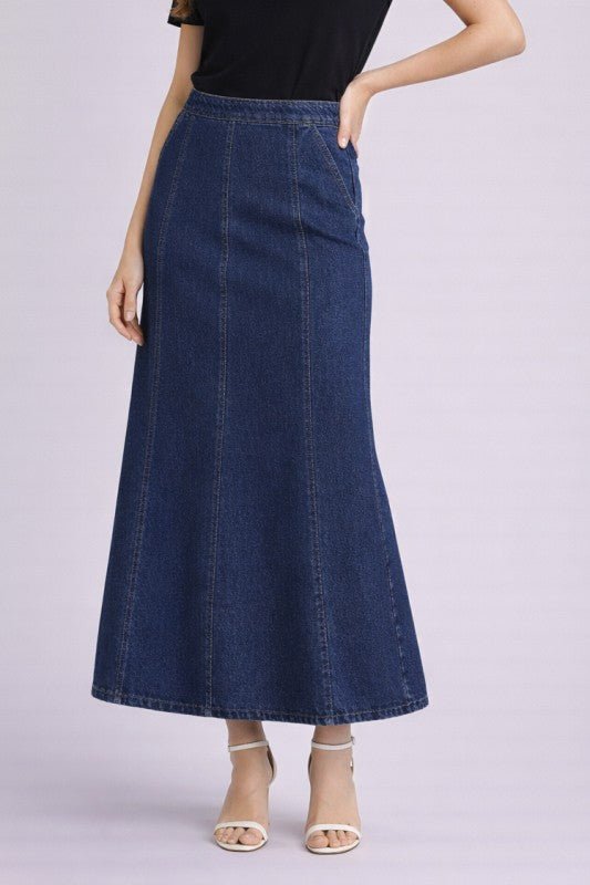Denim Beauty Maxi Skirt - The Dragonfly Boutique