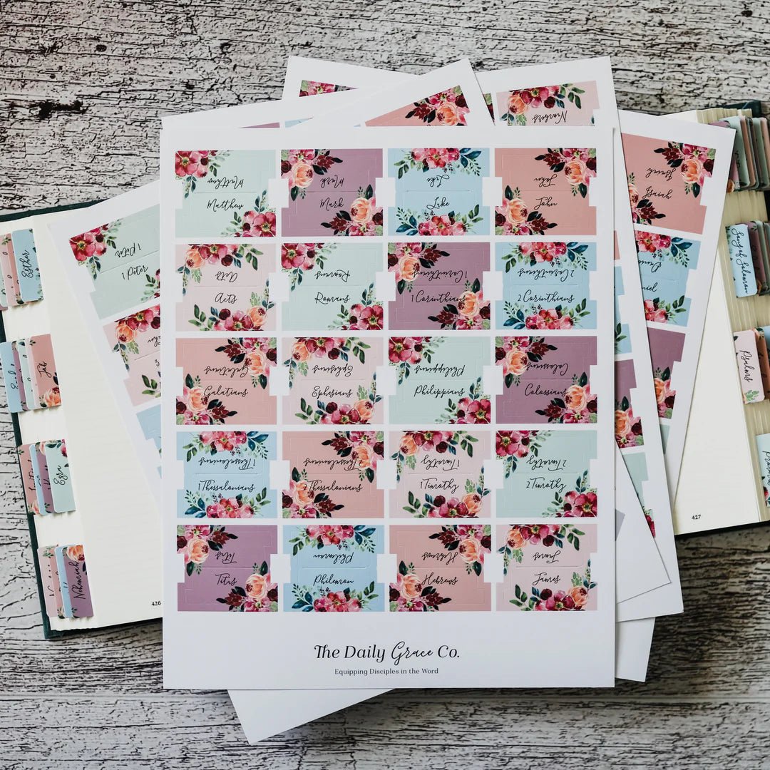 Floral Bible Tabs - The Dragonfly Boutique