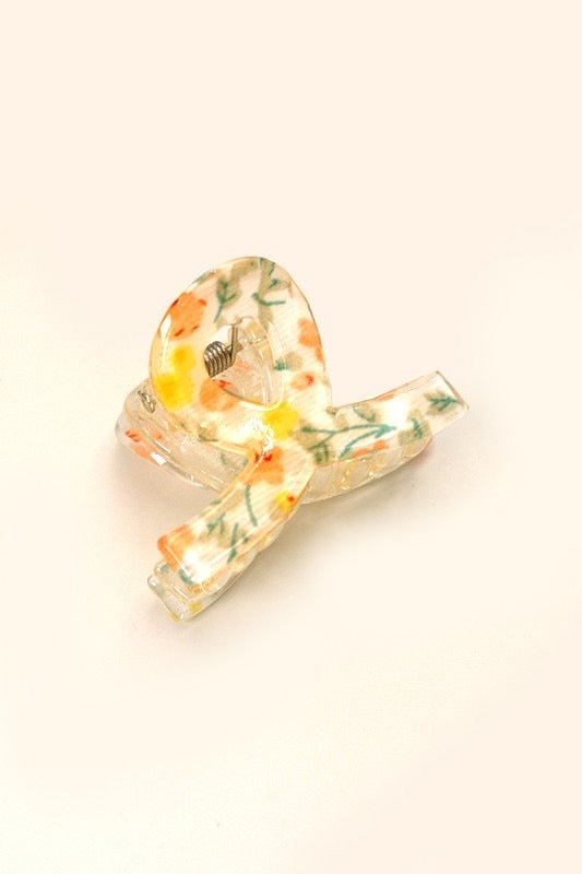 Floral Mini Claw Clip - The Dragonfly Boutique