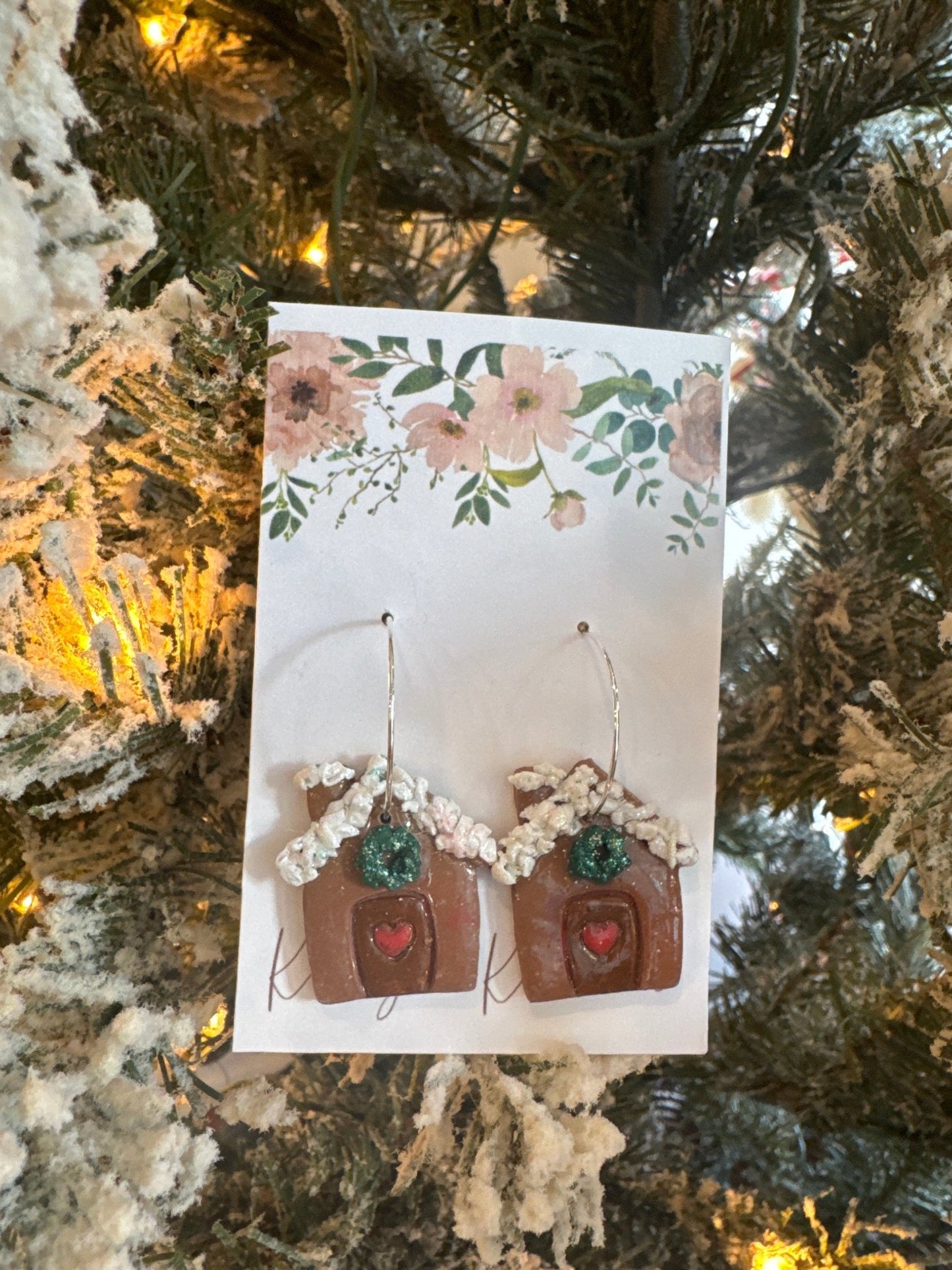 Gingerbread House Earrings (3 Styles) - The Dragonfly Boutique