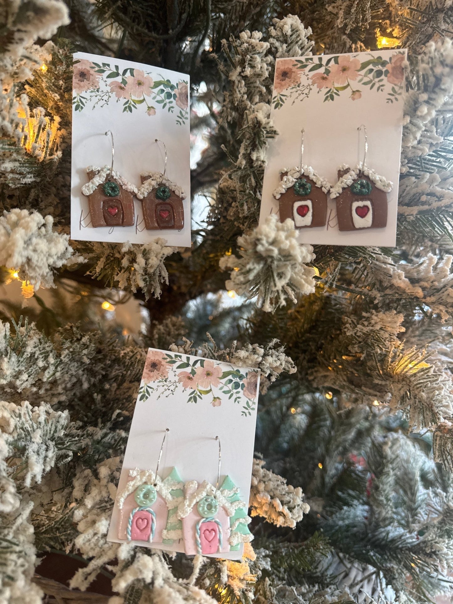 Gingerbread House Earrings (3 Styles) - The Dragonfly Boutique