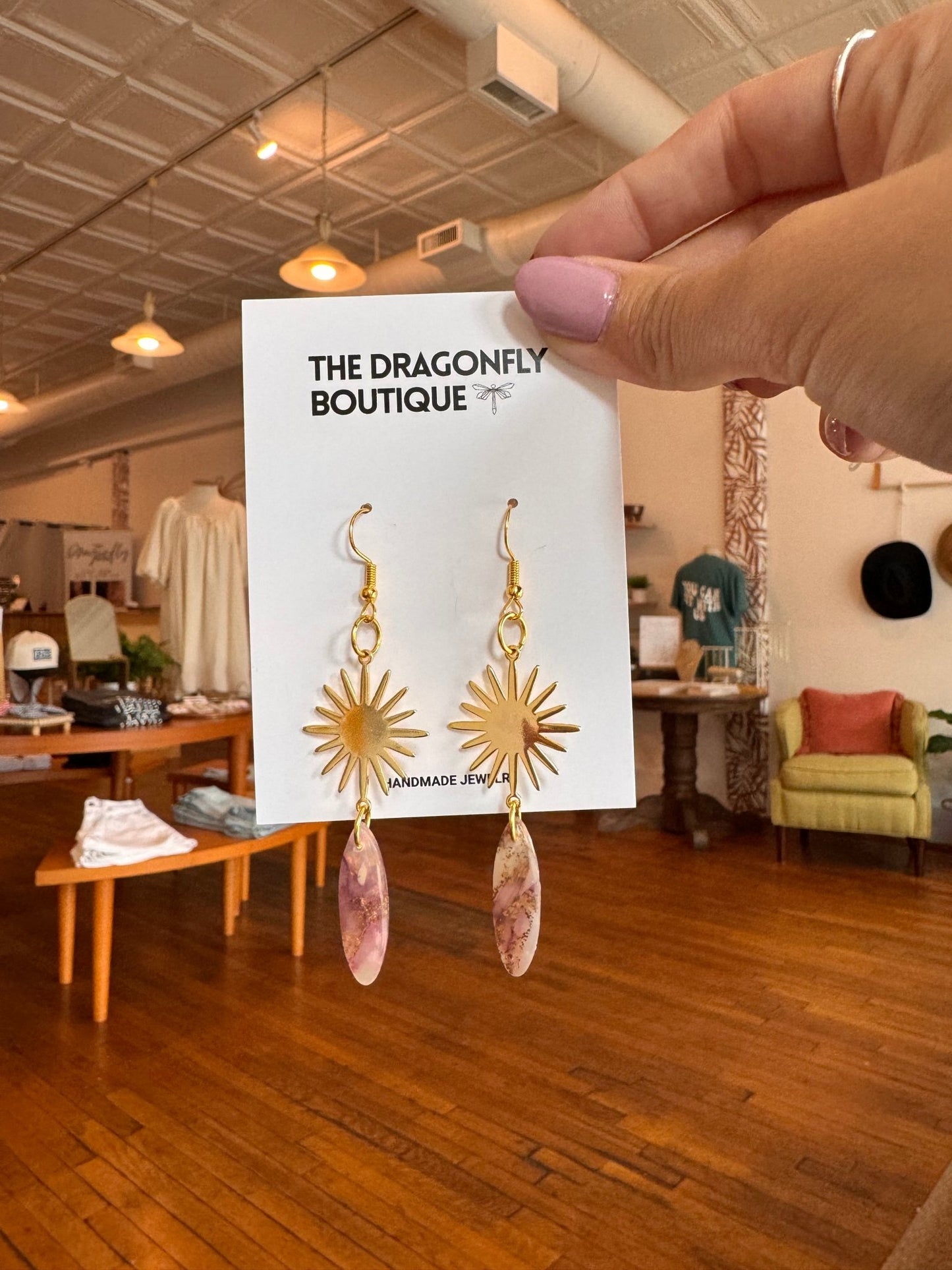 Here Comes the Sun Earrings - The Dragonfly Boutique