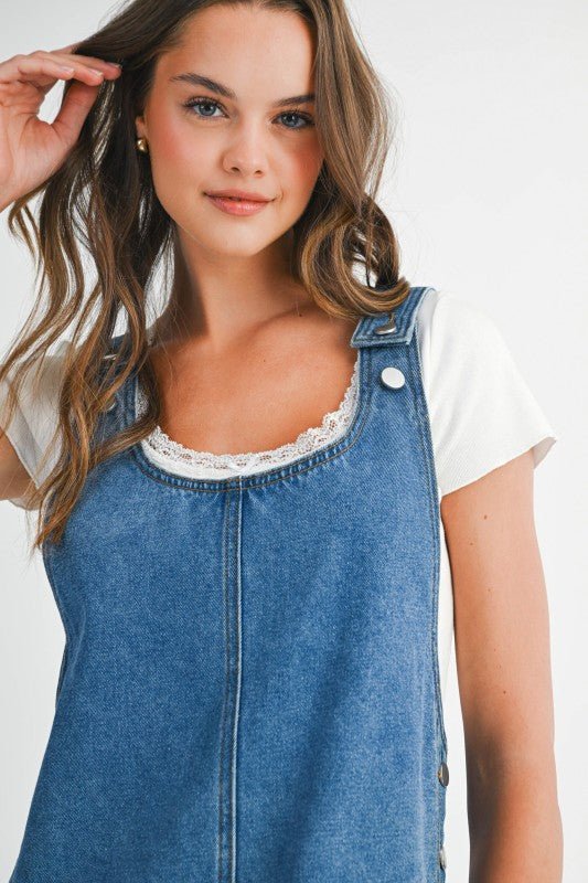 Hey There Pumpkin Denim Dress - The Dragonfly Boutique