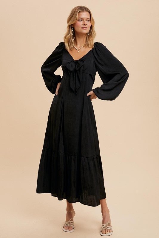 Holly Jolly Satin Dress - The Dragonfly Boutique