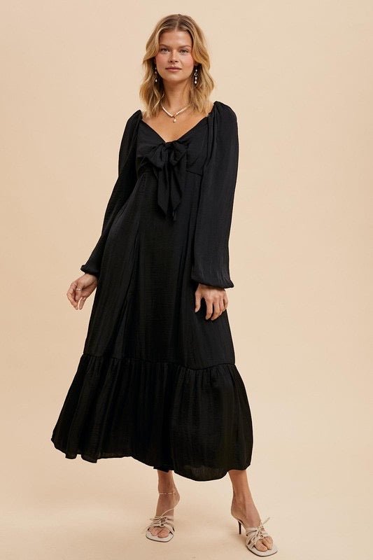 Holly Jolly Satin Dress - The Dragonfly Boutique