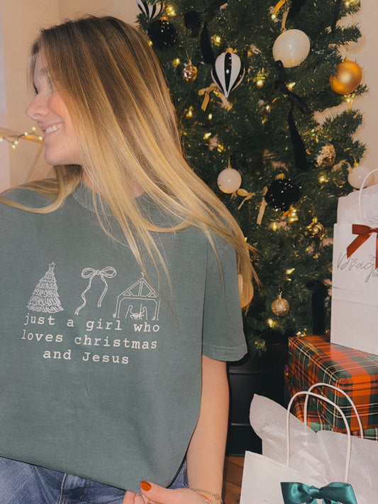 Jesus & Christmas Tee - The Dragonfly Boutique