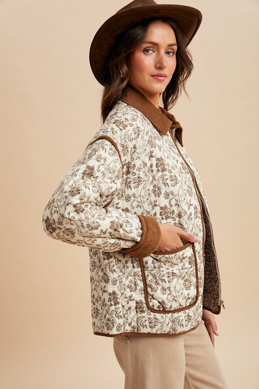 Leaves Changing Quilted Jacket - The Dragonfly Boutique