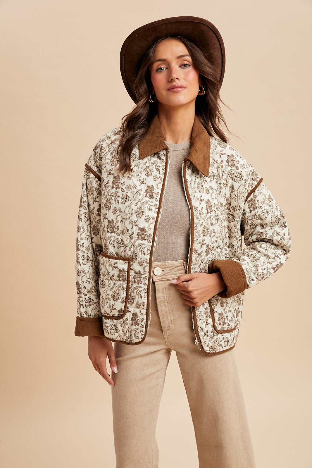 Leaves Changing Quilted Jacket - The Dragonfly Boutique