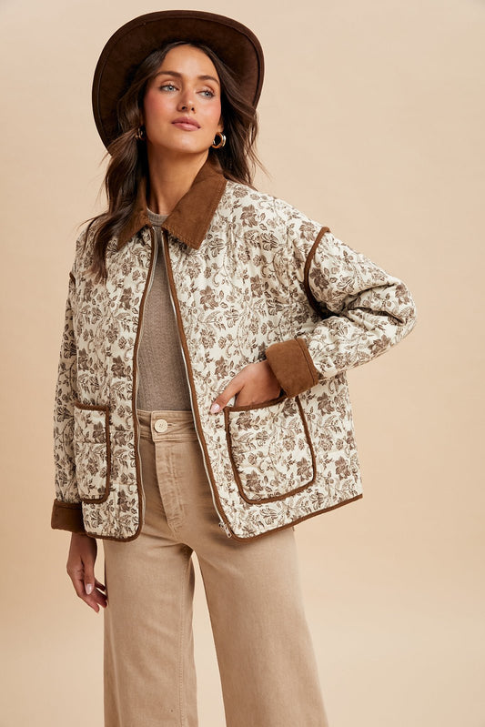 Leaves Changing Quilted Jacket - The Dragonfly Boutique