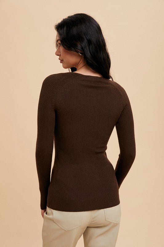 Mocha Latte Top - The Dragonfly Boutique