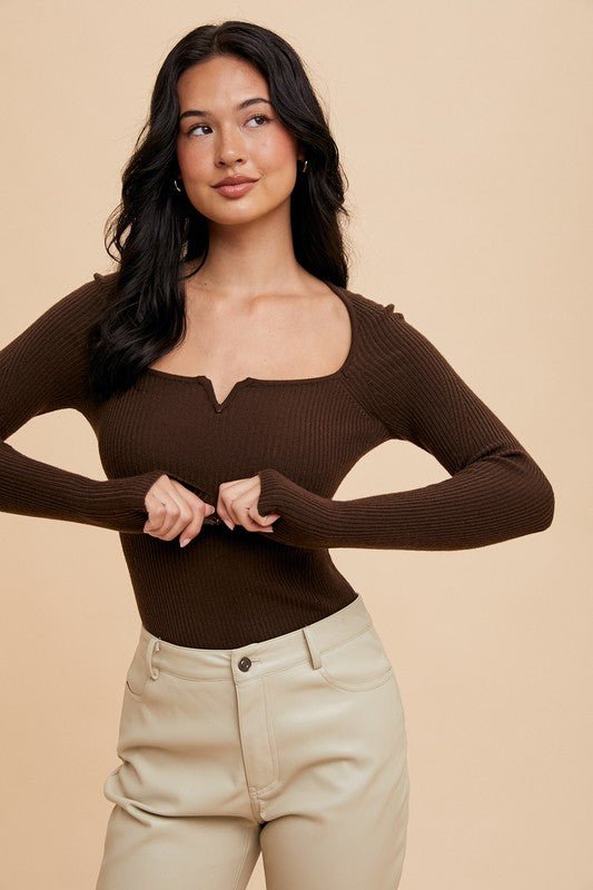Mocha Latte Top - The Dragonfly Boutique