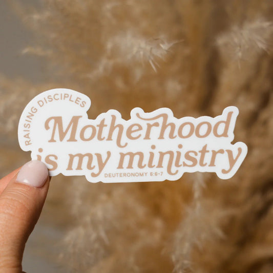 Motherhood is My Ministry Sticker - The Dragonfly Boutique