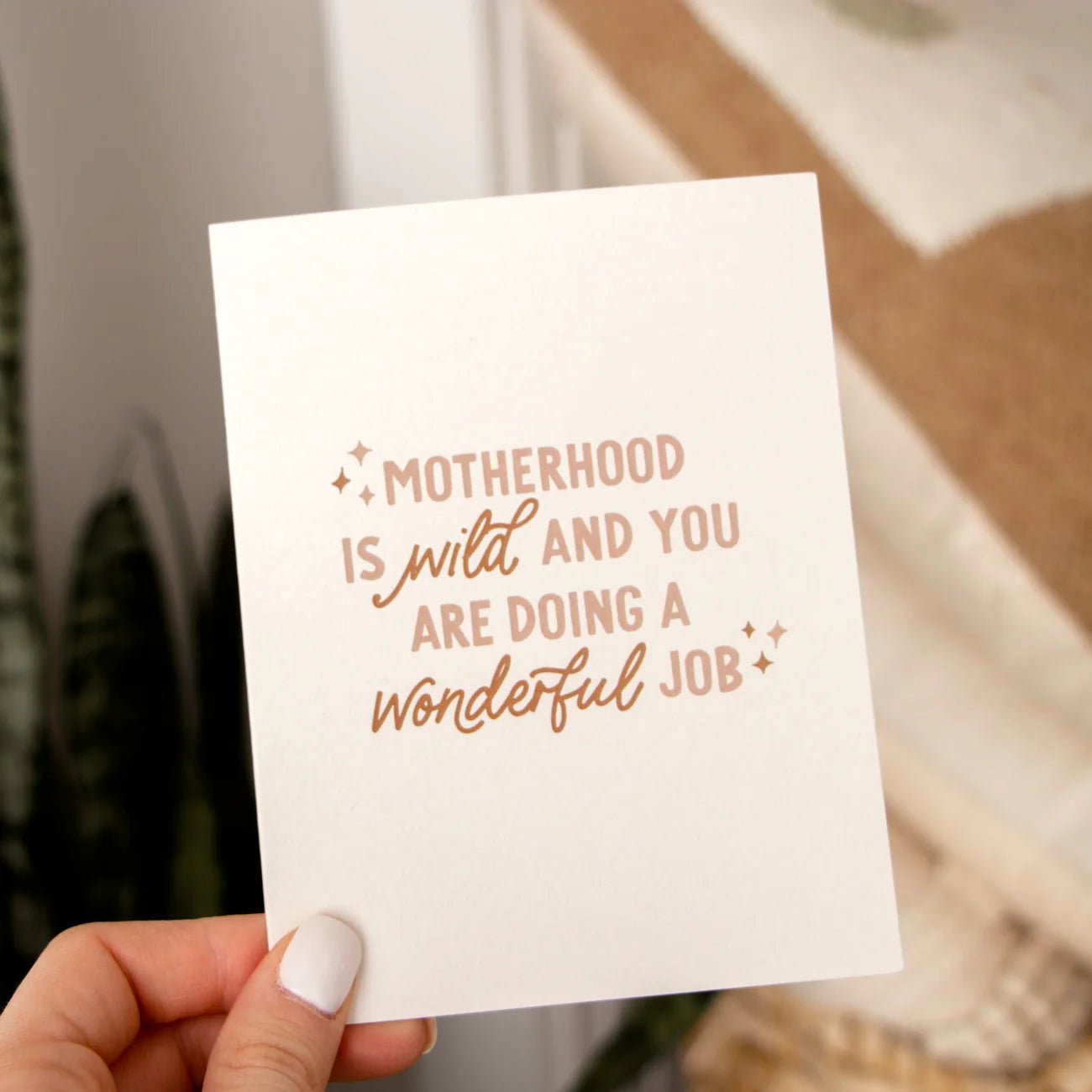 Motherhood is Wild Greeting Card - The Dragonfly Boutique