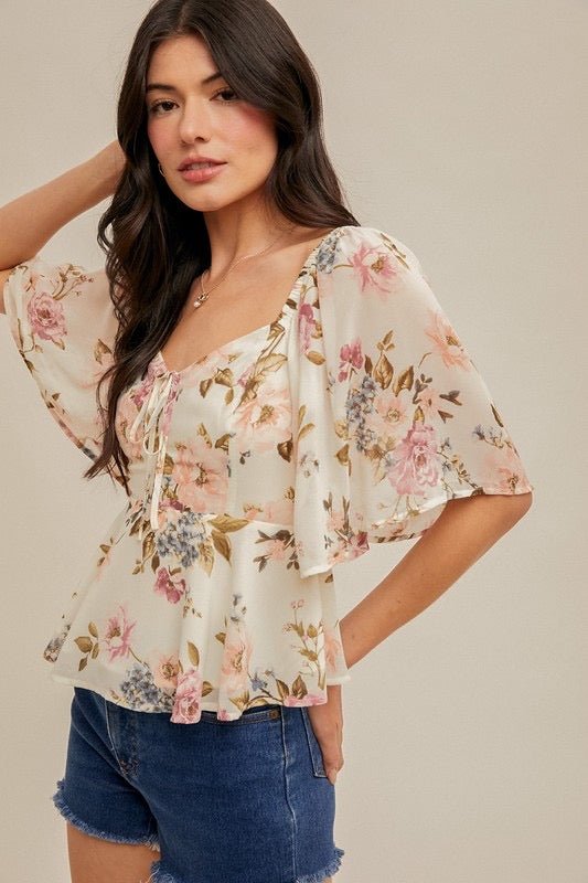 Picnic Day Floral Top - The Dragonfly Boutique