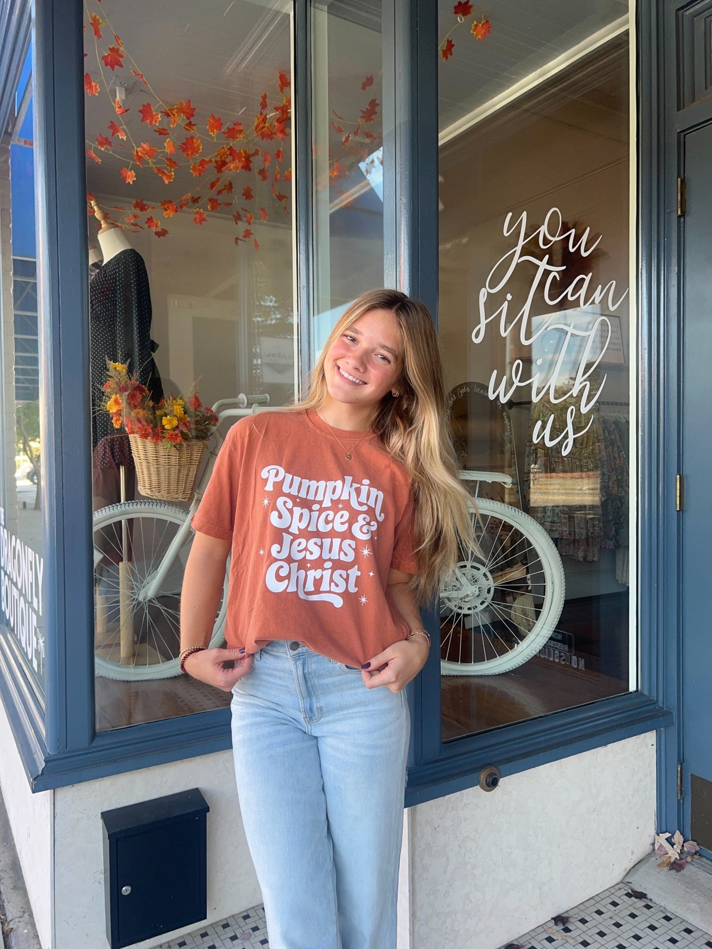 Pumpkin Spice & Jesus Christ Tee - The Dragonfly Boutique