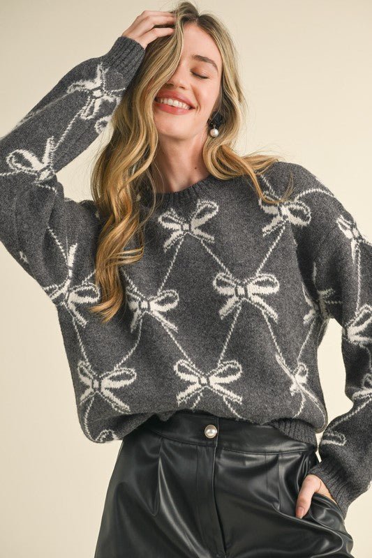 Put A Bow On It Sweater - The Dragonfly Boutique