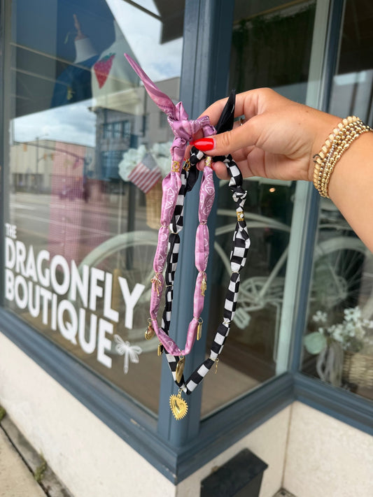 Silk Scarf Charm Necklace (Charms Sold Separately) - The Dragonfly Boutique