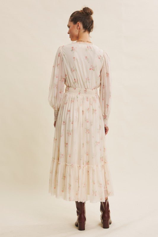 Sweetheart Floral Midi Dress - The Dragonfly Boutique